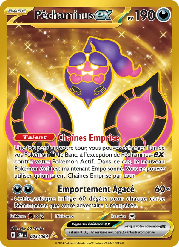 Carte Pokémon Pêchaminus-ex de l'extension Fable Nébuleuse