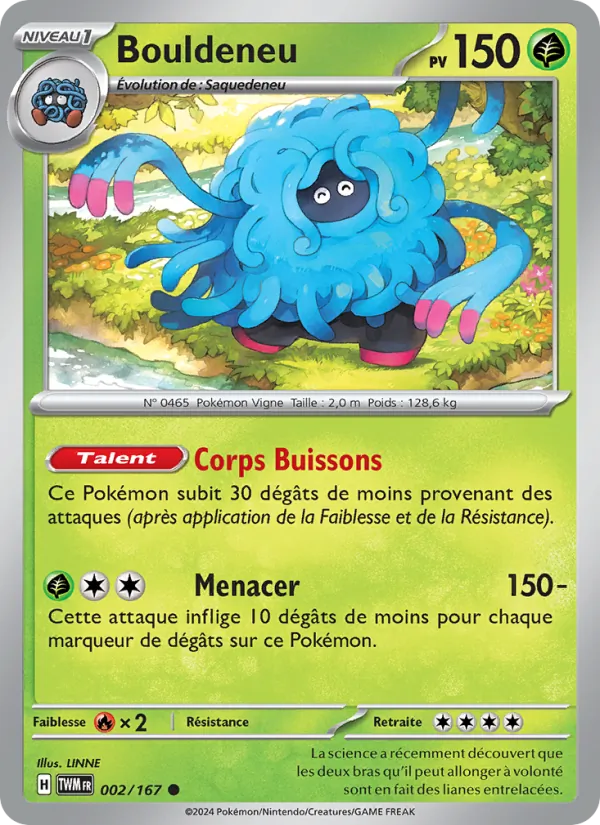 Carte Pokémon Bouldeneu de l'extension Mascarade Crépusculaire