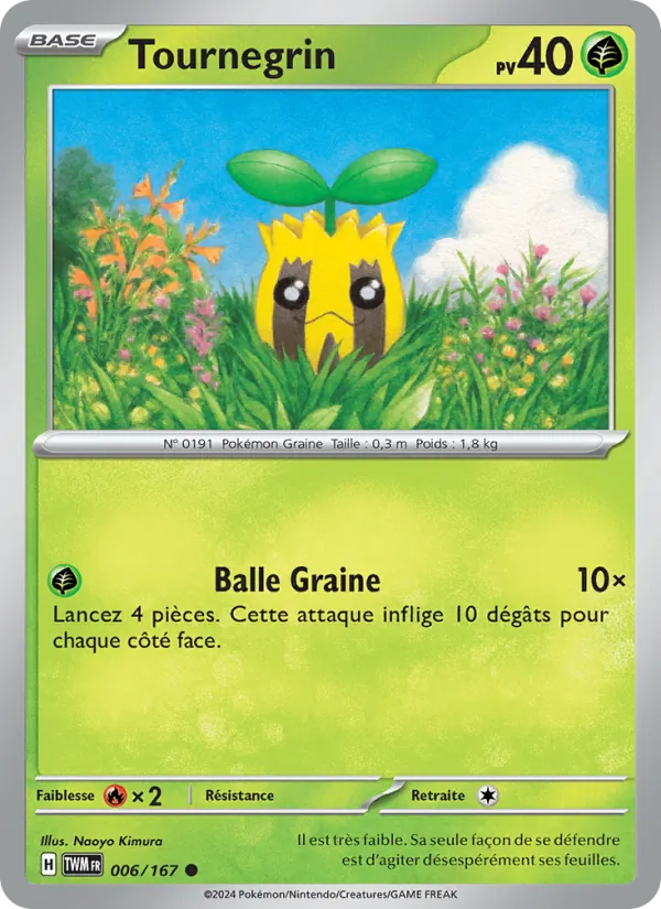 Carte Pokémon Tournegrin de l'extension Mascarade Crépusculaire