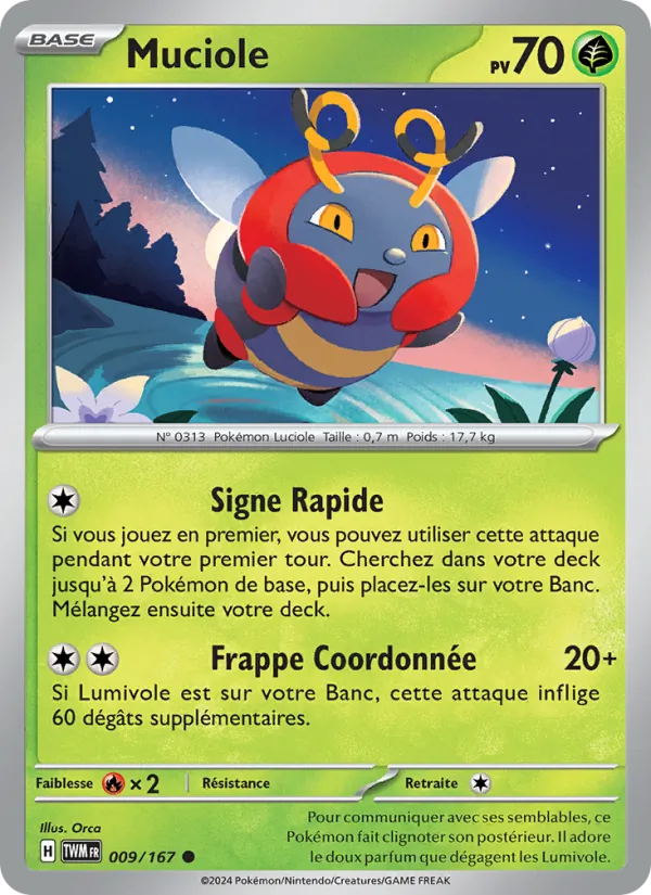Carte Pokémon Muciole de l'extension Mascarade Crépusculaire