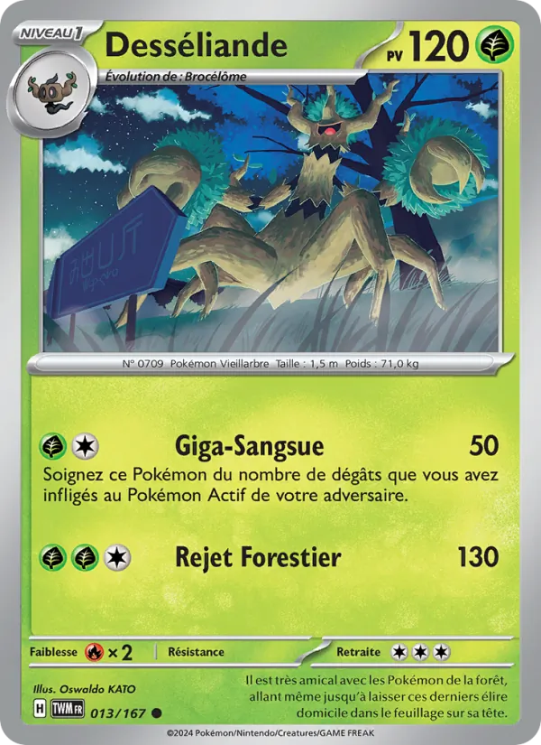 Carte Pokémon Desséliande de l'extension Mascarade Crépusculaire