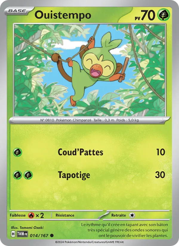 Carte Pokémon Ouistempo de l'extension Mascarade Crépusculaire