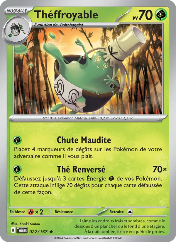 Carte Pokémon Théffroyable de l'extension Mascarade Crépusculaire