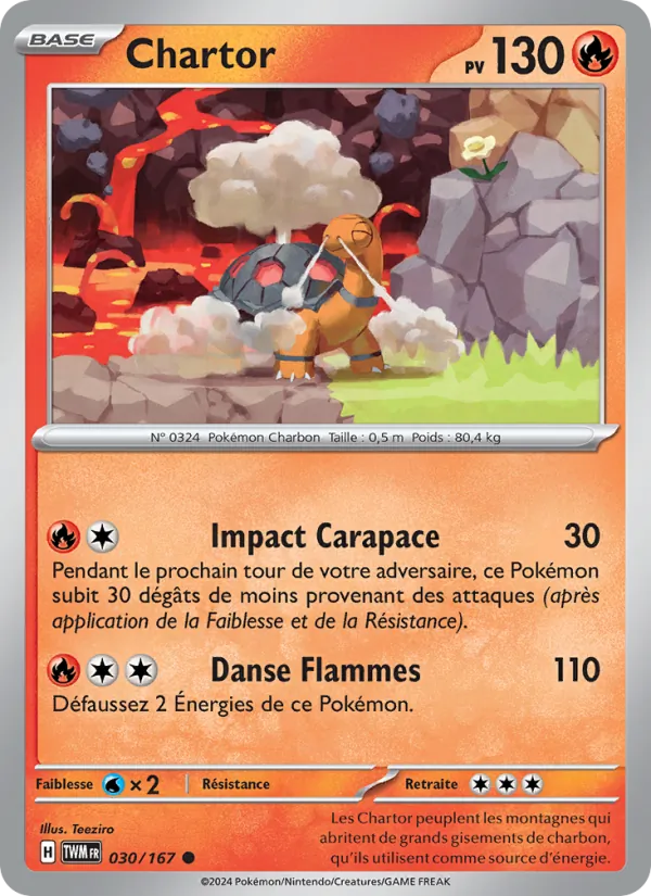 Carte Pokémon Chartor de l'extension Mascarade Crépusculaire