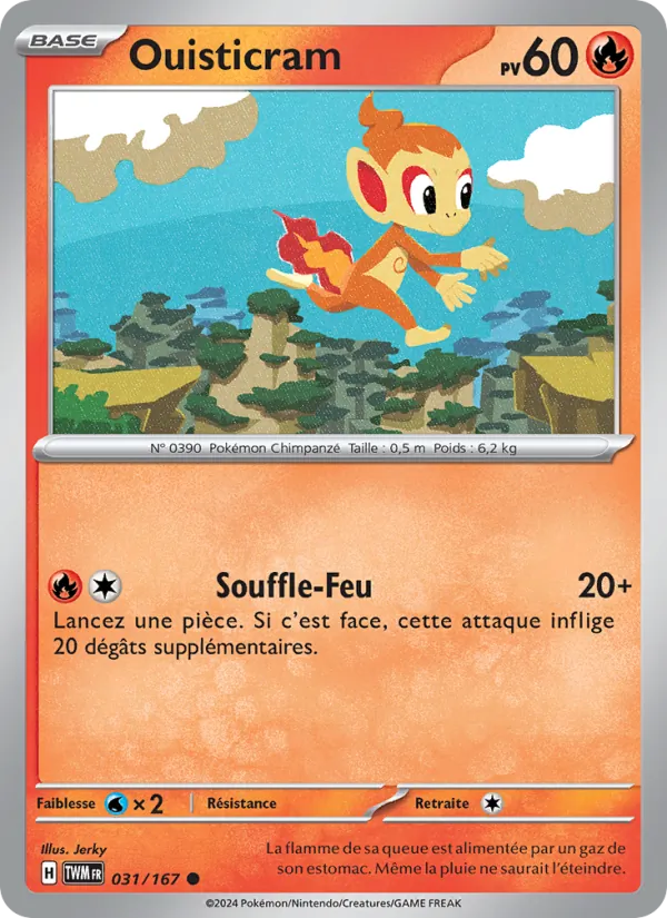 Carte Pokémon Ouisticram de l'extension Mascarade Crépusculaire