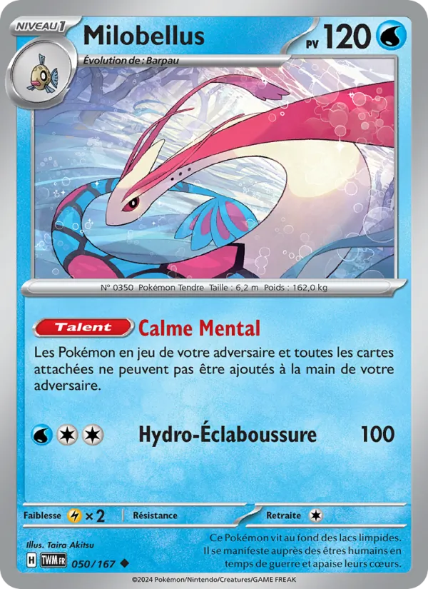 Carte Pokémon Milobellus de l'extension Mascarade Crépusculaire