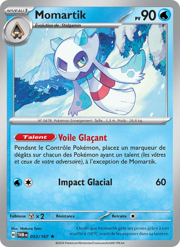 Carte Pokémon Momartik de l'extension Mascarade Crépusculaire