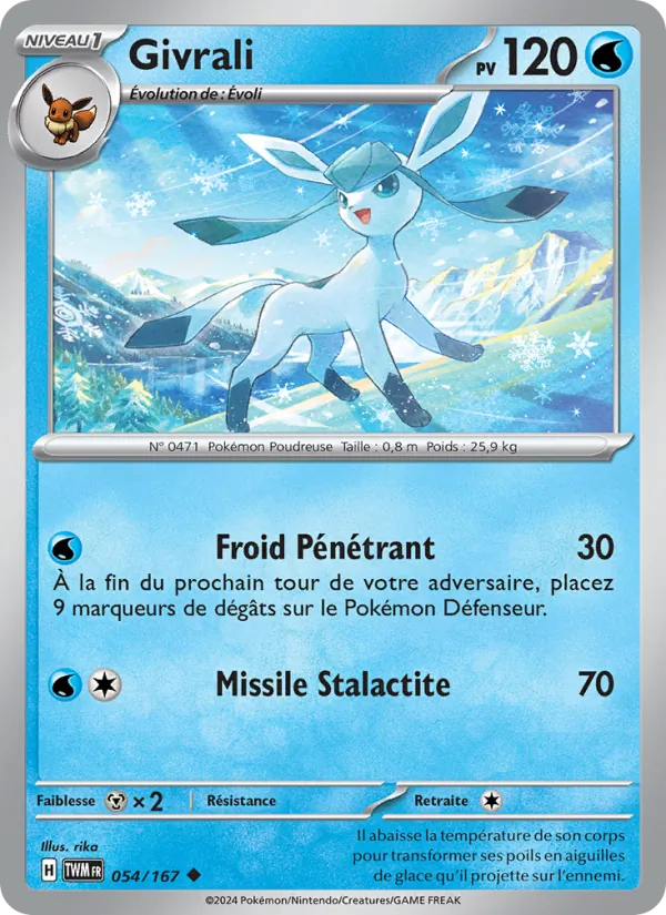 Carte Pokémon Givrali de l'extension Mascarade Crépusculaire