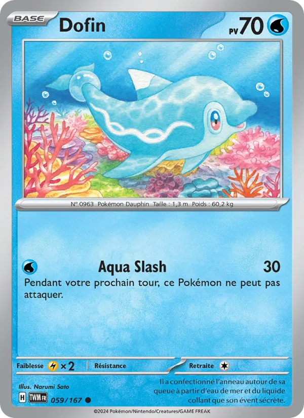 Carte Pokémon Dofin de l'extension Mascarade Crépusculaire