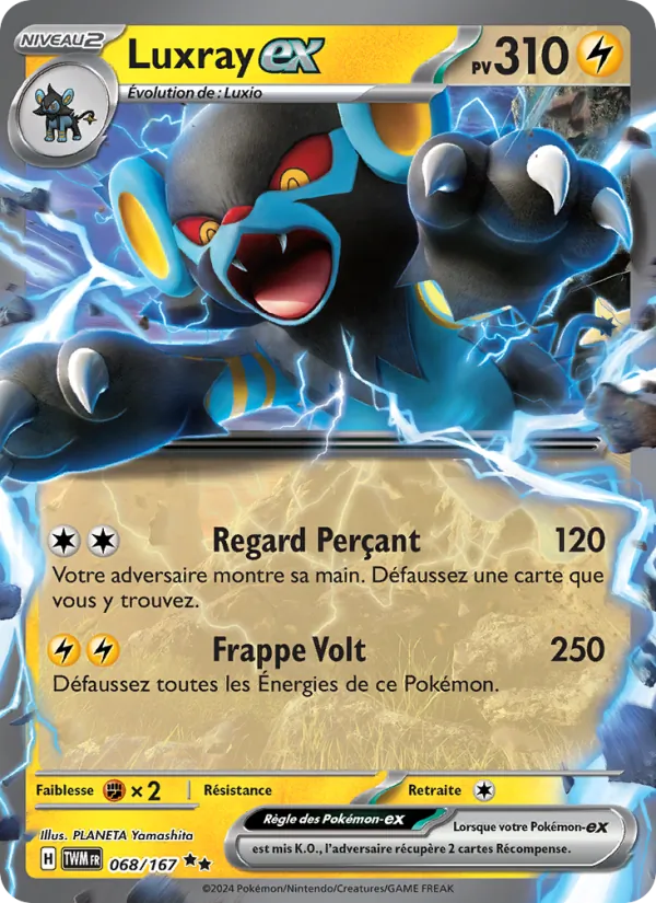 Carte Pokémon Luxray-ex de l'extension Mascarade Crépusculaire
