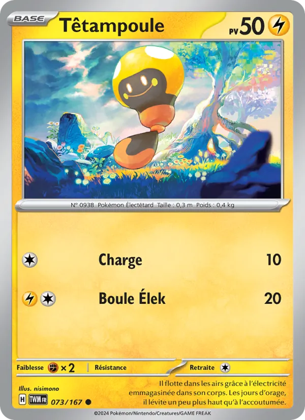 Carte Pokémon Têtampoule de l'extension Mascarade Crépusculaire