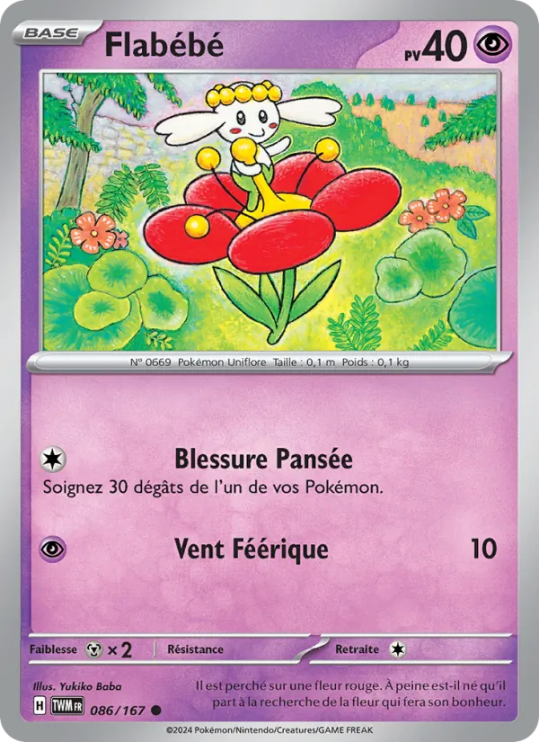 Carte Pokémon Flabébé de l'extension Mascarade Crépusculaire