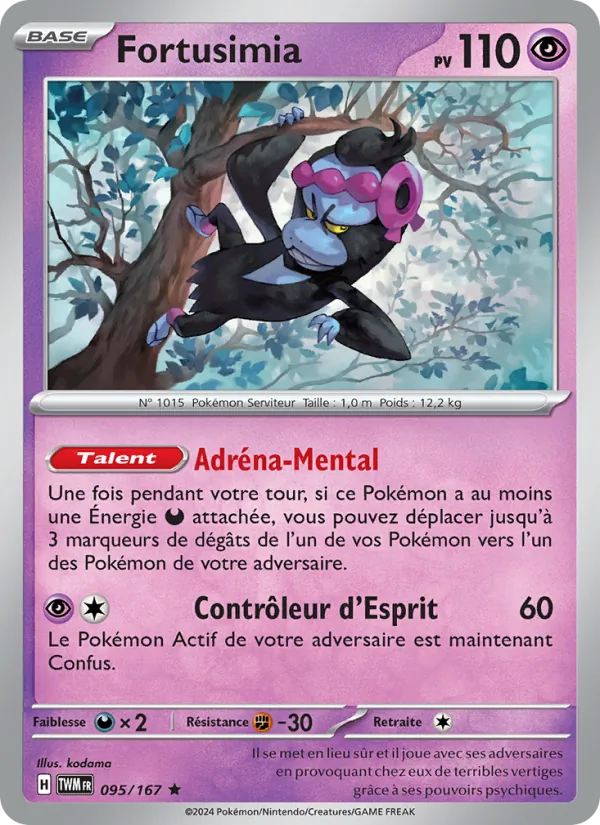 Carte Pokémon Fortusimia de l'extension Mascarade Crépusculaire