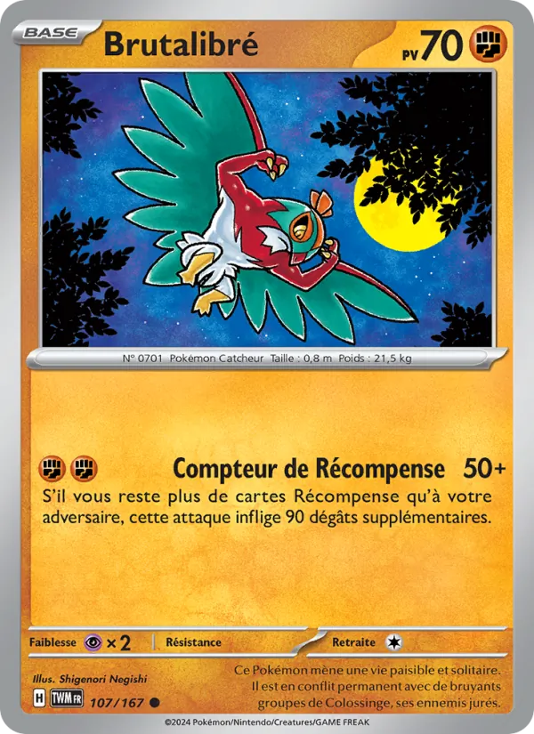 Carte Pokémon Brutalibré de l'extension Mascarade Crépusculaire