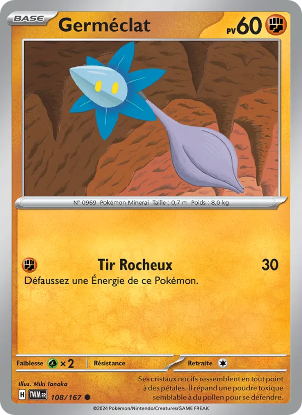 Carte Pokémon Germéclat de l'extension Mascarade Crépusculaire
