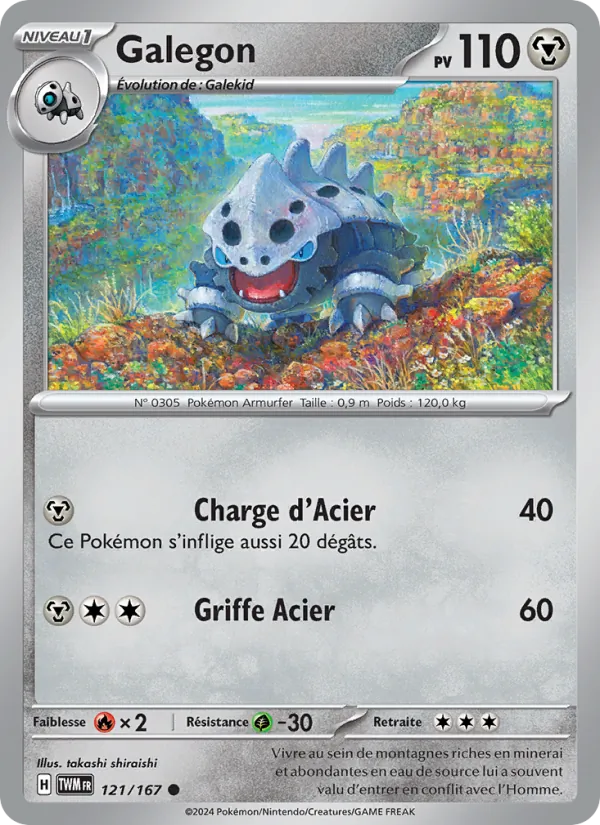 Carte Pokémon Galegon de l'extension Mascarade Crépusculaire