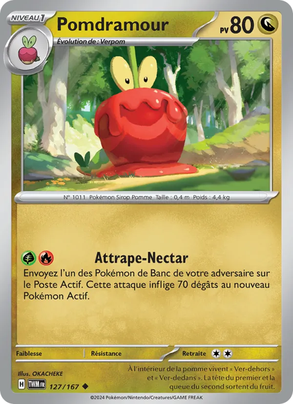 Carte Pokémon Pomdramour de l'extension Mascarade Crépusculaire