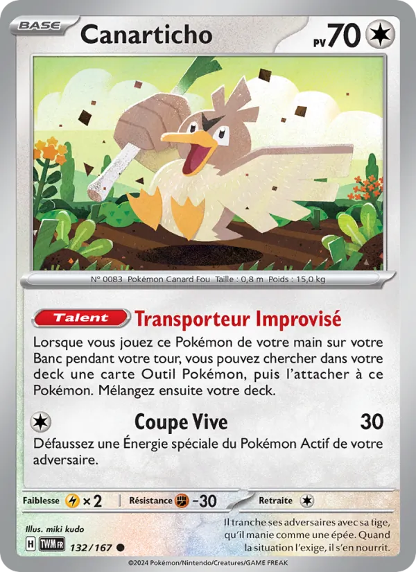 Carte Pokémon Canarticho de l'extension Mascarade Crépusculaire