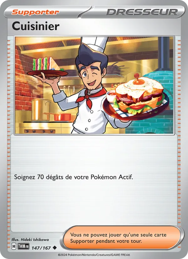 Carte Pokémon Cuisinier de l'extension Mascarade Crépusculaire