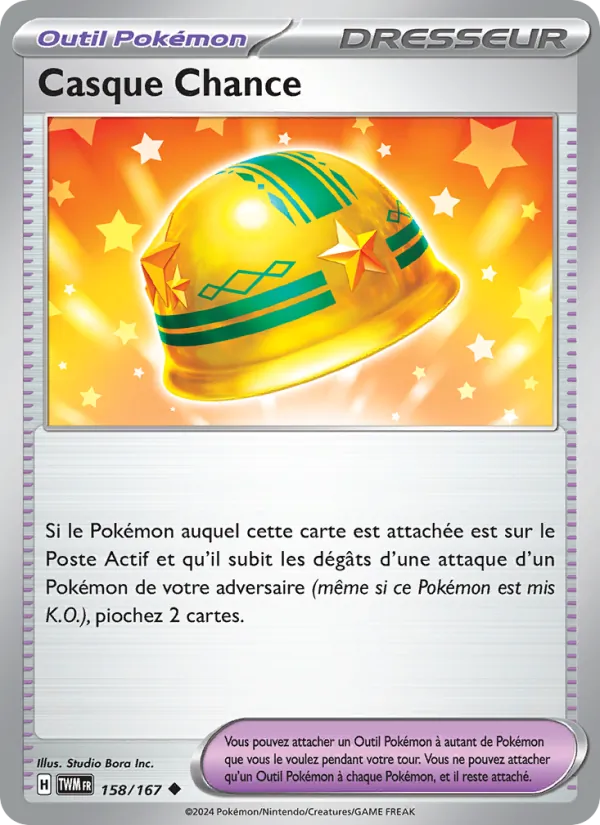 Carte Pokémon Casque Chance de l'extension Mascarade Crépusculaire