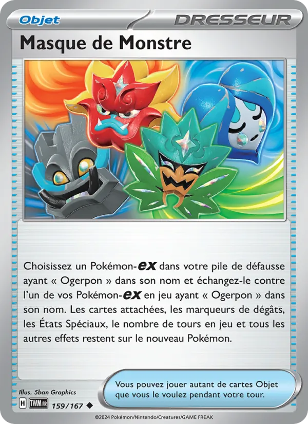Carte Pokémon Masque de Monstre de l'extension Mascarade Crépusculaire
