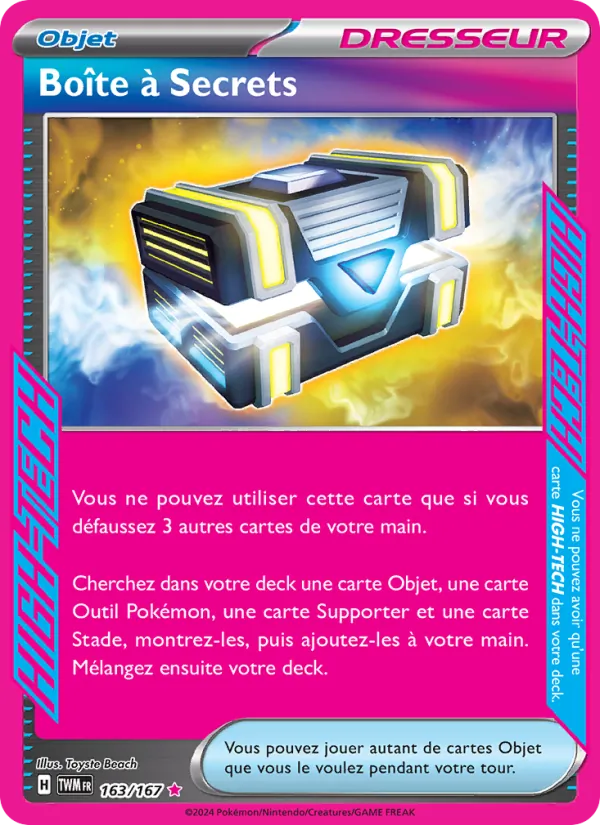 Carte Pokémon Boîte à Secrets de l'extension Mascarade Crépusculaire