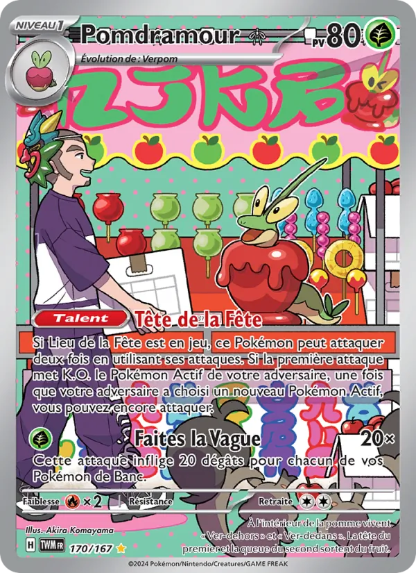 Carte Pokémon Pomdramour de l'extension Mascarade Crépusculaire