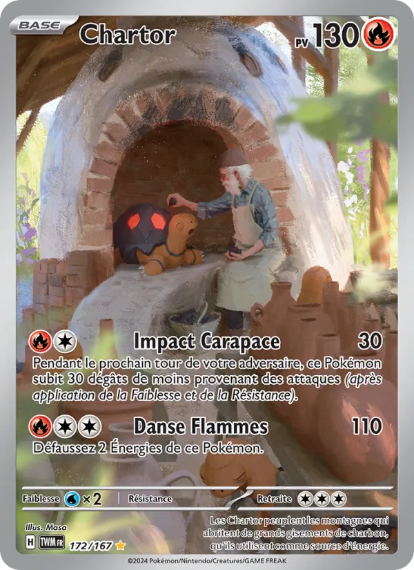 Carte Pokémon Chartor de l'extension Mascarade Crépusculaire