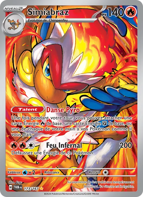 Carte Pokémon Simiabraz de l'extension Mascarade Crépusculaire
