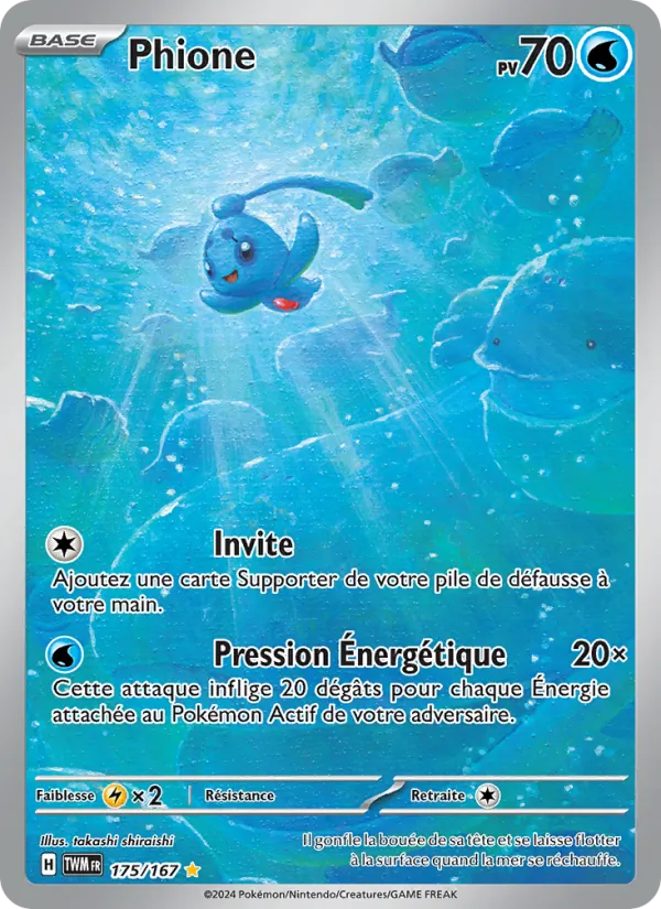 Carte Pokémon Phione de l'extension Mascarade Crépusculaire