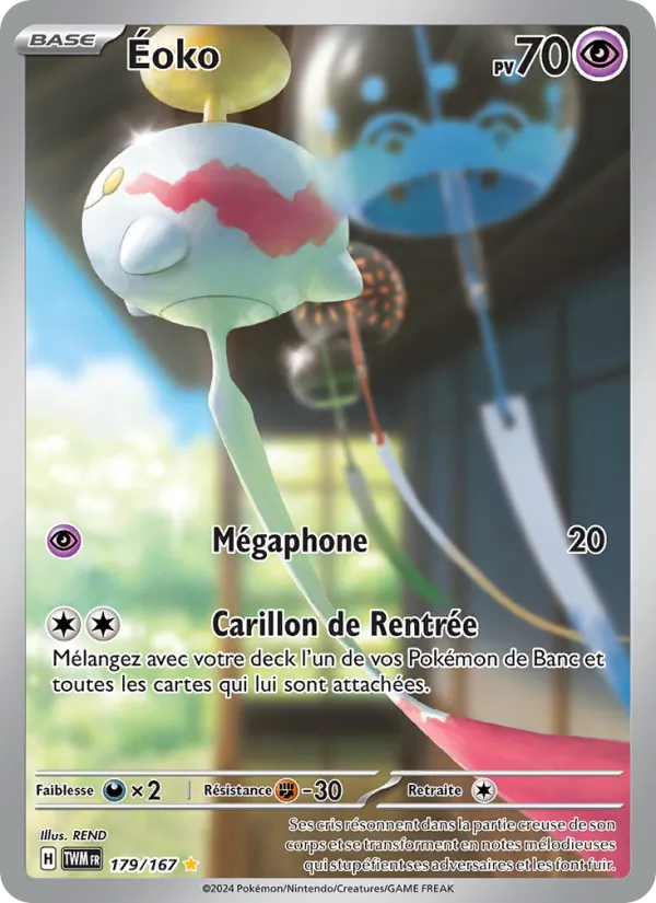 Carte Pokémon Éoko de l'extension Mascarade Crépusculaire