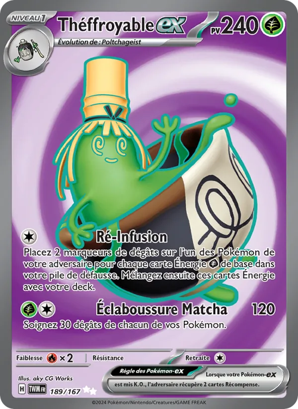Carte Pokémon Théffroyable-ex de l'extension Mascarade Crépusculaire
