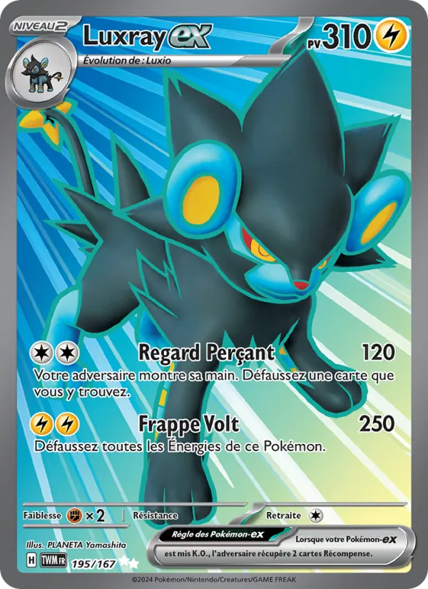Carte Pokémon Luxray-ex de l'extension Mascarade Crépusculaire