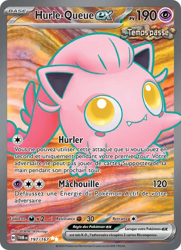 Carte Pokémon Hurle-Queue-ex de l'extension Mascarade Crépusculaire
