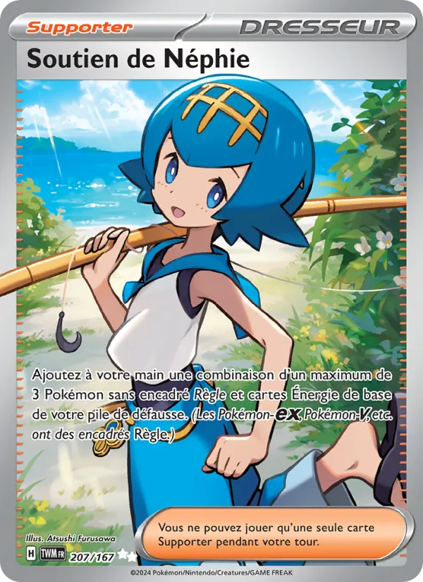 Carte Pokémon Soutien de Néphie de l'extension Mascarade Crépusculaire