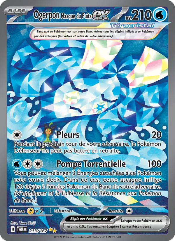 Carte Pokémon Ogerpon Masque du Puits-ex de l'extension Mascarade Crépusculaire