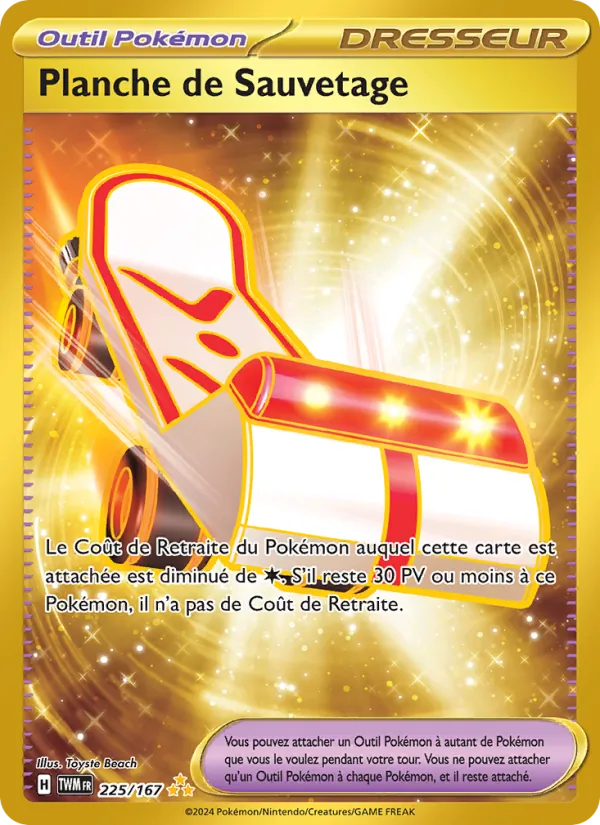 Carte Pokémon Planche de Sauvetage de l'extension Mascarade Crépusculaire