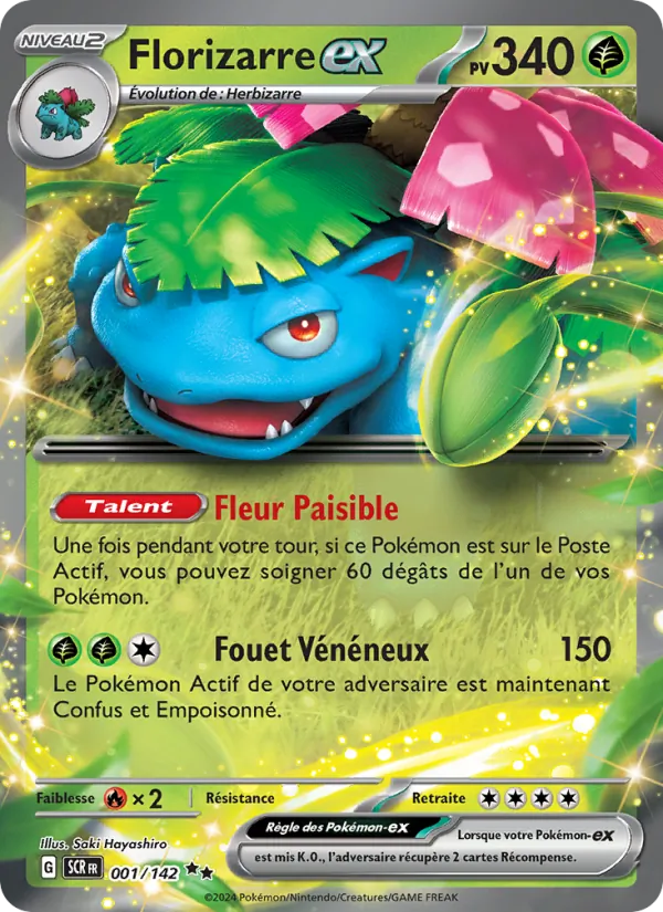 Carte Pokémon Florizarre-ex de l'extension Couronne Stellaire