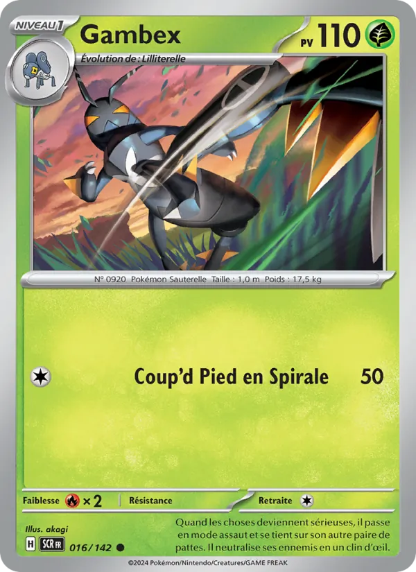 Carte Pokémon Gambex de l'extension Couronne Stellaire