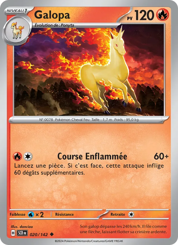 Carte Pokémon Galopa de l'extension Couronne Stellaire