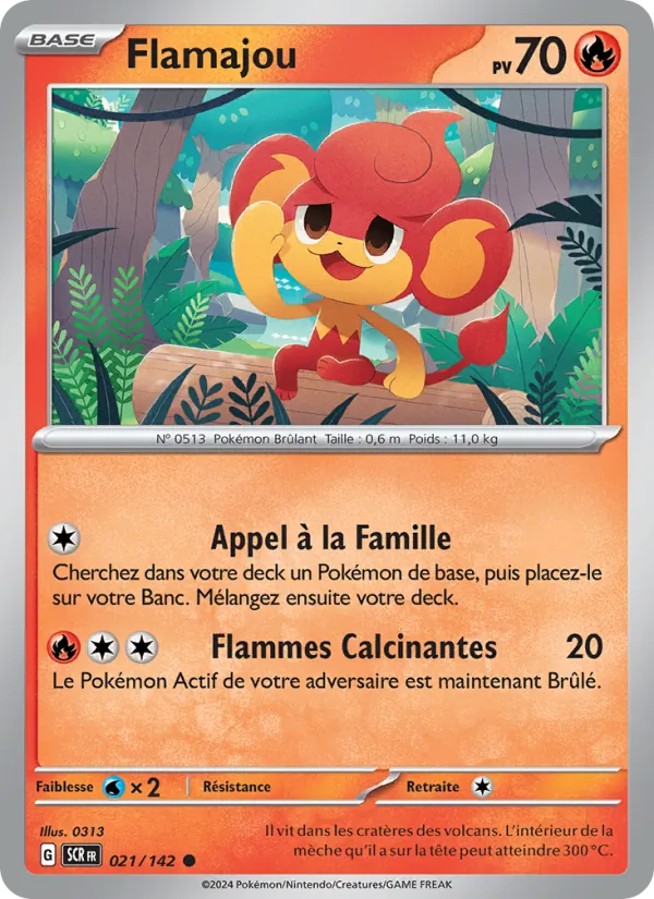 Carte Pokémon Flamajou de l'extension Couronne Stellaire