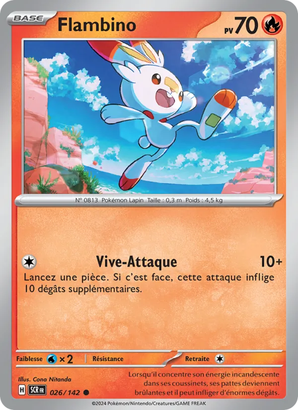 Carte Pokémon Flambino de l'extension Couronne Stellaire