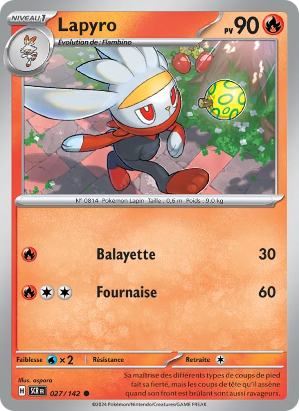 Carte Pokémon Lapyro de l'extension Couronne Stellaire