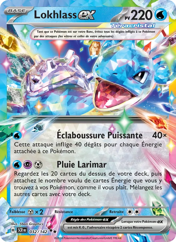 Carte Pokémon Lokhlass-ex de l'extension Couronne Stellaire