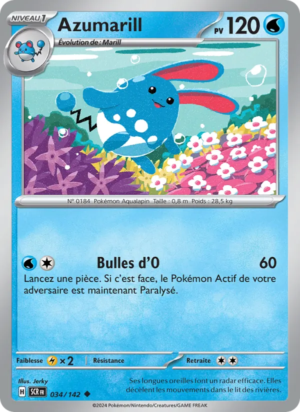 Carte Pokémon Azumarill de l'extension Couronne Stellaire