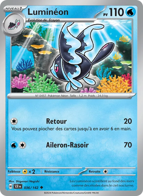 Carte Pokémon Luminéon de l'extension Couronne Stellaire