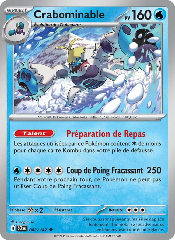 Carte Pokémon Crabominable de l'extension Couronne Stellaire
