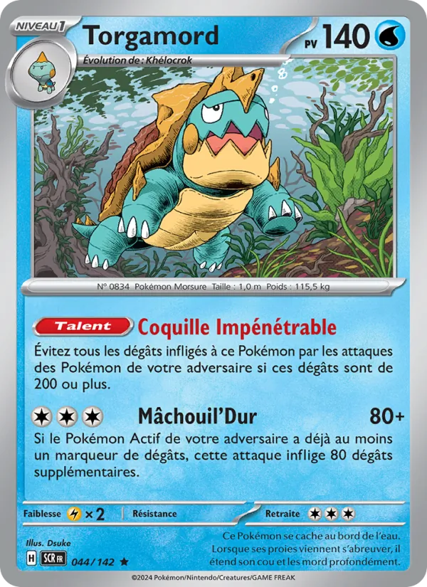 Carte Pokémon Torgamord de l'extension Couronne Stellaire