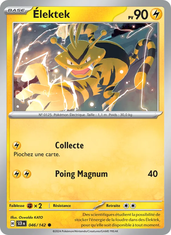 Carte Pokémon Élektek de l'extension Couronne Stellaire