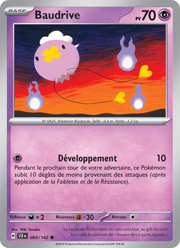 Carte Pokémon Baudrive de l'extension Couronne Stellaire